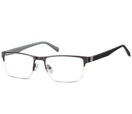 Okulary korekcyjne, oprawki, szkła - Żyłkowe oprawki korekcyjne zerówki okulary 601 czarne - miniaturka - grafika 1