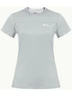 Koszulki sportowe damskie - Jack Wolfskin Koszulka funkcyjna "Prelight Chill" w kolorze szarym - miniaturka - grafika 1