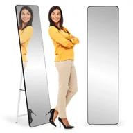 Lustra - Duże stojące lustro prostokątne wąska rama 148 cm ModernHome - miniaturka - grafika 1