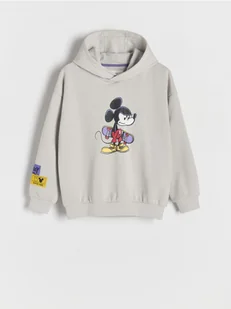 Reserved - Bluza z kapturem Mickey Mouse - jasnoszary - Bluzy dla chłopców - miniaturka - grafika 1