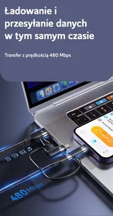 USAMS Kabel U85 2xUSB-C/USB/Micro-USB/ Lightning 6w1 1,2m 100W PD Fast Charge czarny/black SJ645USB01 (US-SJ645) - Kable - miniaturka - grafika 16