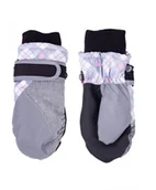 Rękawiczki - YOCLUB Rękawiczki narciarskie dziewczęce jednopalczaste kratka 14 cm - miniaturka - grafika 1