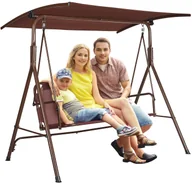 Huśtawki - Huśtawka Ogrodowa z Regulowanym Baldachimem - miniaturka - grafika 1