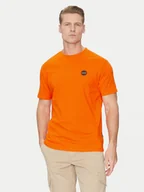 Koszulki męskie - Napapijri T-Shirt S-Badge NP0A4I3N Pomarańczowy Regular Fit - miniaturka - grafika 1