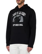 Bluzy męskie - Republic Of California "Rugby Legenda" UXREPCZSW034 Bluza męska, czarna, rozmiar S, czarny, XS - miniaturka - grafika 1