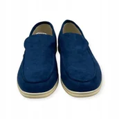 Mokasyny męskie - Mokasyny męskie zamszowe Old Money 42 - miniaturka - grafika 1