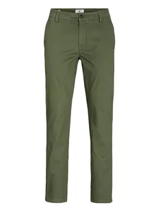 Jack & Jones Spodnie chino "Bolton" w kolorze oliwkowym - Spodnie męskie - miniaturka - grafika 1
