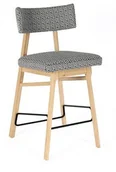Taborety i hokery - Hoker z oparciem tapicerowany Chloe counterchair h65 duży wybór kolorów - miniaturka - grafika 1