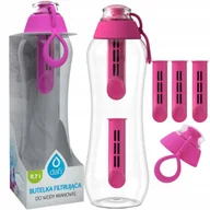 Butelki filtrujące - Bidon Butelka filtrująca na wodę Dafi Soft różowa 0,7l 5x filtr nakrętka - miniaturka - grafika 1