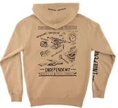 Bluzy męskie - bluza męska INDEPENDENT BRATRUD NOTEBOOK ZIP HOODED HEAVYWEIGHT SWEATSHIRT SANDSTONE - miniaturka - grafika 1