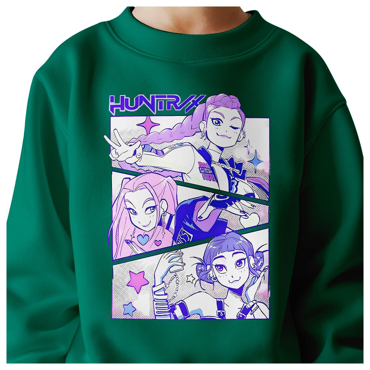 BLUZA DZIECIĘCA K-POPOWE ŁOWCZYNIE DEMONÓW HUNTRIX 146-152 BAWEŁNIANA