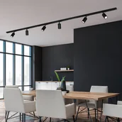 Lampy pozostałe - Briloner Zestaw systemu szynowego wysokiego napięcia Szyna, czarna, 6-punktowa, - miniaturka - grafika 1