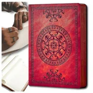 Notesy i bloczki - Czerwony notes planer notatnik z eko skórą A6 144 kartek - miniaturka - grafika 1