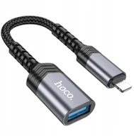 Akcesoria podróżnicze - HOCO adapter iPhone Lightning 8-pin męski do USB żeński 3.0 UA24 czarna - miniaturka - grafika 1