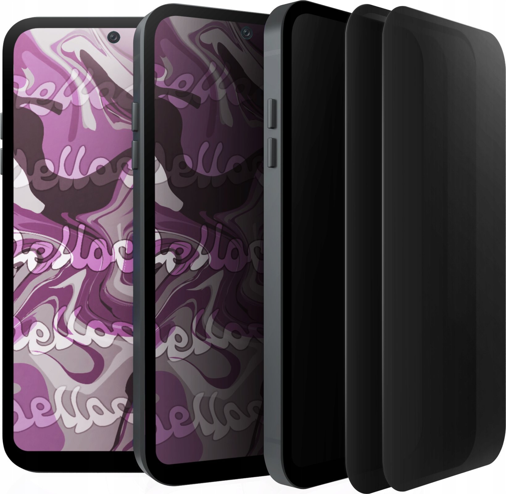 Hello Case [2-pak] Szkło Hartowane Do Samsung Galaxy A54 5G Prywatyzujące, 9H, 5D