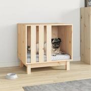 Budy dla psów - Domek dla psa, 60x45x57 cm, lite drewno sosnowe - miniaturka - grafika 1