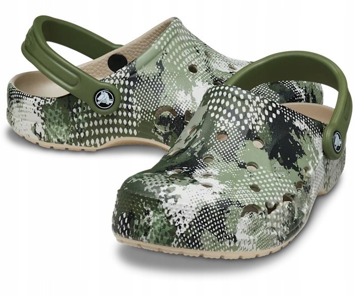 Damskie Lekkie Klapki Chodaki Crocs Baya Seasonal Printed 206230 Clog 39-40