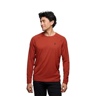 Męska koszulka z długim rękawem Black Diamond Alpenglow Long Sleeve Crew burnt sienna - M - Koszulki sportowe męskie - miniaturka - grafika 1