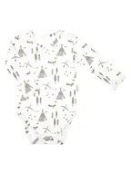 Body dla niemowląt - Chłopięce Body bawełniane długi rękaw Indiański Wzór biały, Nicol,r.74 - miniaturka - grafika 1