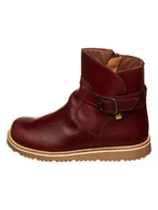 Botki damskie - El Naturalista Skórzane botki zimowe w kolorze ciemnoczerwonym - miniaturka - grafika 1