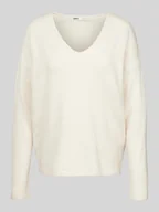 Swetry damskie - Sweter z dekoltem w serek model ‘RICA’ - miniaturka - grafika 1