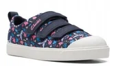 Trampki damskie - Clarks Dziecięce Trampki W Kwiaty Rzepy 27,5 S2B - miniaturka - grafika 1