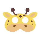 Dodatki do strojów karnawałowych - MASKA FILCOWA ŻYRAFA STRÓJ ZWIERZĘTA ZOO - miniaturka - grafika 1