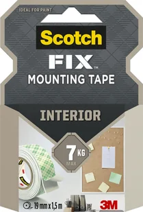 Scotch Taśma montażowa Interior 19 mm x 1.5 m Fix - Taśmy izolacyjne i naprawcze - miniaturka - grafika 1