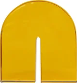 Podpórki do książek - Podpórka do książek Hübsch zaokrąglona bursztynowa szklana - miniaturka - grafika 1