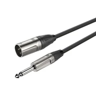Kable - Roxtone Kabel audio 1m Jack 6.3mm Mono, XLR 3-pin męski DMXJ250L1 - miniaturka - grafika 1