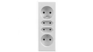 jonex Rozgałeźnik wtyczkowy 2x2P+Z + 2xEuro biały R-472 R-472 - Gniazdka elektryczne - miniaturka - grafika 1