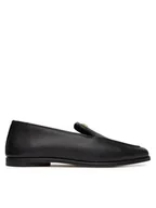 Półbuty damskie - Tommy Hilfiger Lordsy Th Leather Loafer FW0FW09319 Czarny - miniaturka - grafika 1