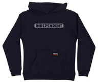 Bluzy męskie - bluza męska INDEPENDENT BAR LOGO REFLECTIVE HOODED HEAVYWEIGHT SWEATSHIRT NAVY - miniaturka - grafika 1