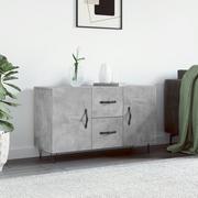 Komody - Komoda, szarość betonu, 100x36x60 cm, materiał drewnopochodny Lumarko! - miniaturka - grafika 1