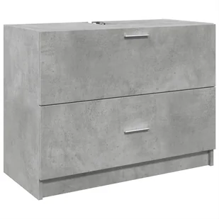 vidaXL Szafka pod umywalkę, szarość betonu, 78x37x59 cm - Szafki łazienkowe - miniaturka - grafika 1