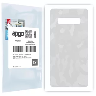 Folia naklejka skórka strukturalna na TYŁ do Samsung Galaxy S10+ -  Moro | Camo Biały - apgo SKINS - Szkła hartowane na telefon - miniaturka - grafika 1
