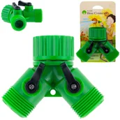 Inne akcesoria do nawadniania - Trójnik Rozgałęziacz Do Węża Ogrodowego 3/4 Zawory - miniaturka - grafika 1