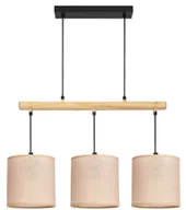 Lampy sufitowe - Nowoczesna lampa wisząca trzypunktowa beż+czarny - Z058 S0-W78 - miniaturka - grafika 1