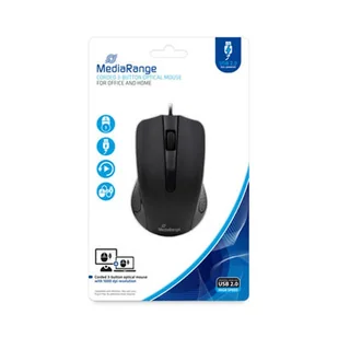 MediaRange MROS210 USB Typu-A Optyczny 1000 DPI - Myszki - miniaturka - grafika 1