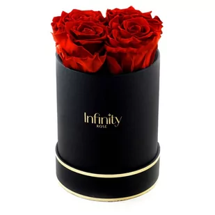 Stabilizowane Czerwone Wieczne Róże Średni Czarny Flower Box Infinity Rose - Sztuczne kwiaty - miniaturka - grafika 1