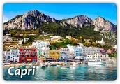 Magnesy - CAPRI - Miasto - Włoska wyspa - Morze - Włochy - Magnes na lodówkę - miniaturka - grafika 1
