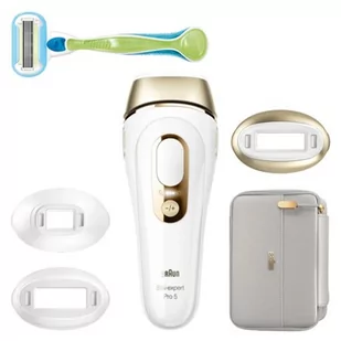 Depilator Braun PL5257 Silk-expert Pro 5 IPL Liczba poziomów mocy 10, Biały/Złoty, Przewodowy - Depilatory i golarki damskie - miniaturka - grafika 1
