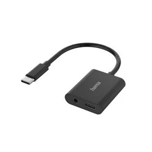 Hama USB-C USB-C+ Jack 3,5 mm z przewodem | - Adaptery i przejściówki - miniaturka - grafika 1