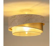 Lampy sufitowe - Duolla - Żyrandol natynkowy KOBO 1xE27/15W/230V śr. 45 cm biały/złoty - miniaturka - grafika 1