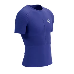 COMPRESSPORT Koszulka biegowa RACING SS T-SHIRT dazz blue - Bielizna sportowa męska - miniaturka - grafika 2