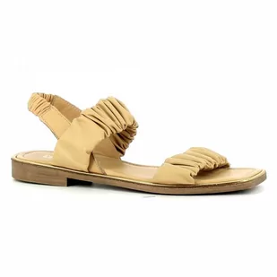 Beżowe sandały z gumkami CARINII - Carinii - Sandały damskie - miniaturka - grafika 1