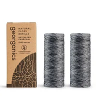 Szczoteczki do zębów dla dzieci - Georganics Georganics Naturalna Nić Dentystyczna z Węglem 30m x 2 REFILL GEO00807 - miniaturka - grafika 1