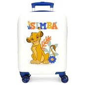 Walizki - Joumma Disney Simba Colors Walizka kabinowa biała 33 x 50 x 20 cm sztywne zapięcie szyfrowe ABS boczne zapięcie szyfrowe 28,4 kg 2 kg 4 koła podwójny bagaż ręczny, biała, walizka kabinowa - miniaturka - grafika 1