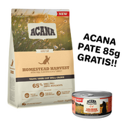 Sucha karma dla kotów - ACANA Homestead Harvest Cat 1,8kg + Acana Cat Adult Pate Łosoś z kurczakiem 85g GRATIS!! - miniaturka - grafika 1