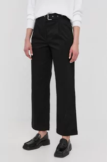 Spodnie damskie - Michael Kors MICHAEL MICHAEL spodnie damskie kolor czarny szerokie high waist - grafika 1